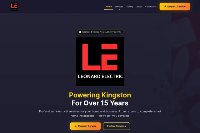 Leonard Electric website preview